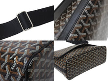 Load image into Gallery viewer, 新品同様 GOYARD ゴヤール カペシアンMM メッセンジャーショルダーバッグ PVC レザー ブラック ブラウン 中古 4c069794