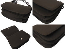 画像をギャラリービューアに読み込む, PRADA プラダ プラチェーン ワンショルダーバッグ B6379 ダークブラウン トライアングルロゴ ナイロン プラスチック 美品 中古 4c069807