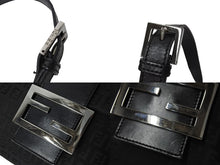 画像をギャラリービューアに読み込む, FENDI フェンディ ズッカ柄 ショルダーバッグ 2288-8BT127-JQ5-079 キャンバス レザー ブラック シルバー金具 美品 中古 4c069818