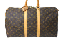 Load image into Gallery viewer, LOUIS VUITTON ルイヴィトン モノグラム キーポル45 ボストンバッグ M41428 ブラウン ロゴ ゴールド金具 美品 中古 4c069824