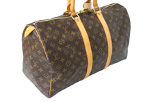 Load image into Gallery viewer, LOUIS VUITTON ルイヴィトン モノグラム キーポル45 ボストンバッグ M41428 ブラウン ロゴ ゴールド金具 美品 中古 4c069824