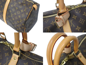 LOUIS VUITTON ルイヴィトン モノグラム キーポル45 ボストンバッグ M41428 ブラウン ロゴ ゴールド金具 美品 中古 4c069824