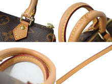 画像をギャラリービューアに読み込む, LOUIS VUITTON ルイヴィトン ナノスピーディ ハンドバッグ 2WAY M61252 モノグラムキャンバス ヌメ革 美品 中古 4c069833