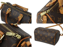 画像をギャラリービューアに読み込む, LOUIS VUITTON ルイヴィトン ナノスピーディ ハンドバッグ 2WAY M61252 モノグラムキャンバス ヌメ革 美品 中古 4c069833