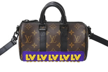 Load image into Gallery viewer, 極美品 LOUISVUITTON ルイヴィトン キーポルXS ショルダーバッグ M45788 モノグラムマカサー ブラウン パープル イエロー 中古 4c069835