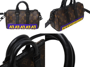 極美品 LOUISVUITTON ルイヴィトン キーポルXS ショルダーバッグ M45788 モノグラムマカサー ブラウン パープル イエロー 中古 4c069835