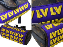 Load image into Gallery viewer, 極美品 LOUISVUITTON ルイヴィトン キーポルXS ショルダーバッグ M45788 モノグラムマカサー ブラウン パープル イエロー 中古 4c069835