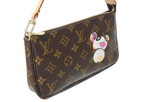 Load image into Gallery viewer, 新品同様 LOUIS VUITTON ルイヴィトン ポシェット アクセソワール パンダ M51981 モノグラム アクセポ ハンドバッグ 村上隆 中古 4c069838