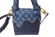 画像をギャラリービューアに読み込む, 新品同様品 LOUISVUITTON ルイヴィトン NIGO ジャパニーズクルーザー ハンドバッグ M45970 デニム トリヨン インディゴ 中古 4c069840