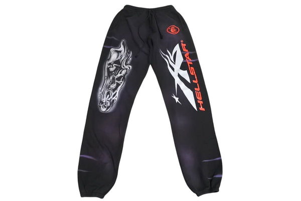 Very good condition HELLSTAR sweatpants cotton navy airbrush brushed lining airbrush style used 4c069846