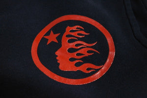 Very good condition HELLSTAR sweatpants cotton navy airbrush brushed lining airbrush style used 4c069846