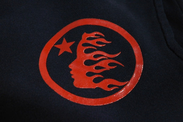 Very good condition HELLSTAR sweatpants cotton navy airbrush brushed lining airbrush style used 4c069846