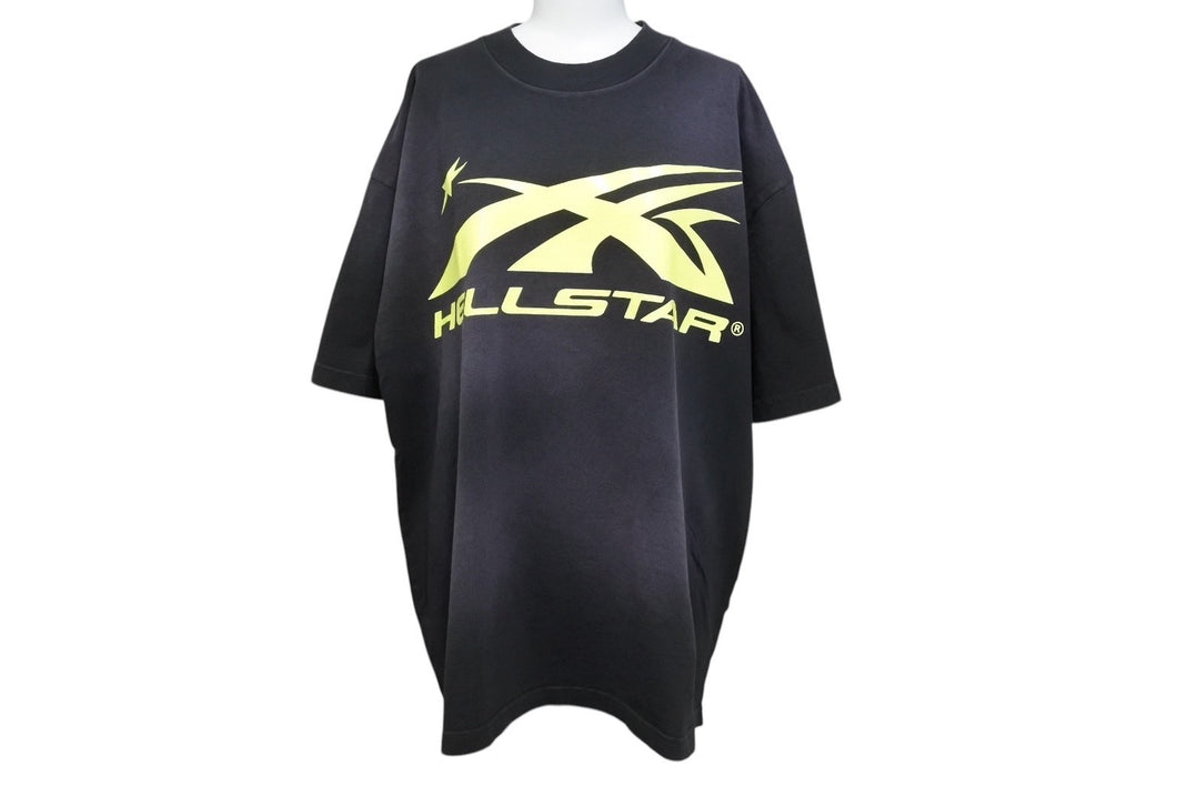 新品未使用品 Hellstar studious ヘルスター yoga short sleeve tee tシャツ コットン ベージュ プリント 240103C サイズM 4c069851