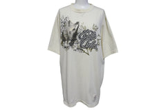 ECKO Echo Rhinoceros Print Tops Short Sleeve T-shirt Kinari Cotton 920-069261 Beige Size M Good Condition Used 4c069864