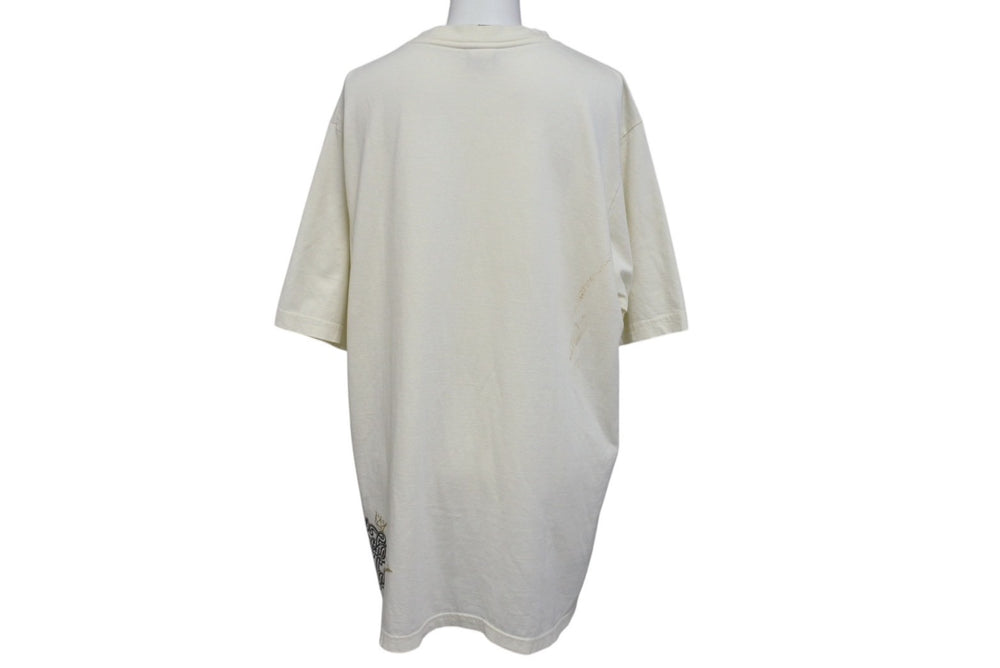 ECKO Echo Rhinoceros Print Tops Short Sleeve T-shirt Kinari Cotton 920-069261 Beige Size M Good Condition Used 4c069864