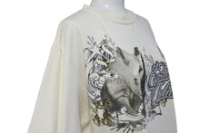 画像をギャラリービューアに読み込む, ECKO エコー サイ プリント トップス 半袖Tシャツ キナリ コットン 920-069261 ベージュ サイズM 美品 中古 4c069864