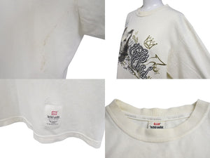 ECKO Echo Rhinoceros Print Tops Short Sleeve T-shirt Kinari Cotton 920-069261 Beige Size M Good Condition Used 4c069864