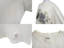 画像をギャラリービューアに読み込む, ECKO エコー サイ プリント トップス 半袖Tシャツ キナリ コットン 920-069261 ベージュ サイズM 美品 中古 4c069864