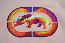 Load image into Gallery viewer, 極美品 ECKO Dear1993.art PRAYER WARRIOR Rhino Hoodie ピンク コットン マルチカラー刺繍 サイズXL 中古 4c069868