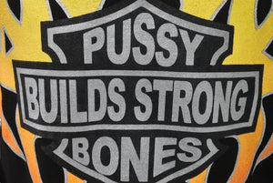 LA ROPA Pussy Builds Strong Bones ストロング ボーンズ Tシャツ ブラック サイズS ハーレーサンプリング 中古 美品 4c069872