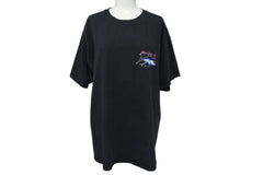 HANES Ahi Hawaii Tuna T-shirt Tops Black Cotton Black Blue Red Size L Good Condition Used 4c069877