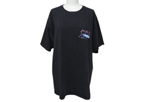 HANES Ahi Hawaii Tuna T-shirt Tops Black Cotton Black Blue Red Size L Good Condition Used 4c069877