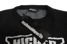 Load image into Gallery viewer, 新品未使用 MADMADWORLD マッドマッドワールド HIGHER HEAVEN SENT POWER ニット コットン ポリエステル ブラック サイズL 中古 4c069879