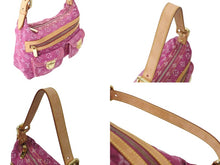画像をギャラリービューアに読み込む, 極美品 LOUIS VUITTON ルイヴィトン バギーPM ワンショルダーバッグ M95212 モノグラム デニム レザー ピンク 中古 4c069889