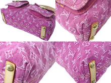 画像をギャラリービューアに読み込む, 極美品 LOUIS VUITTON ルイヴィトン バギーPM ワンショルダーバッグ M95212 モノグラム デニム レザー ピンク 中古 4c069889