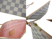 画像をギャラリービューアに読み込む, LOUIS VUITTON ルイヴィトン ネヴァーフルMM トートバッグ N51107 PVC レザー ホワイト ブラウン ゴールド金具 美品 中古 4c069892