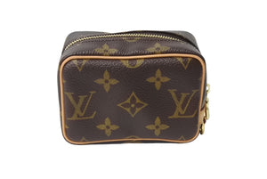 LOUIS VUITTON ルイヴィトン モノグラム トゥルースワピティ ポーチ M58030 ブラック ロゴ 小物 中古 美品 4c069896