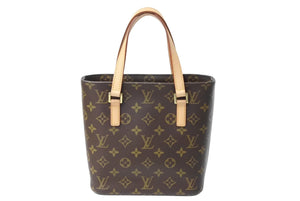 極美品 LOUIS VUITTON ルイヴィトン ヴァヴァンPM ハンドバッグ M51172 モノグラム ブラウン PVC レザー 中古 4c069897