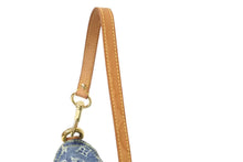 画像をギャラリービューアに読み込む, LOUIS VUITTON ルイヴィトン ミニプリーティ ハンドバッグ M95050 モノグラムデニム レザー ブルー 美品 中古 4c069903