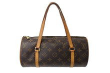 画像をギャラリービューアに読み込む, LOUIS VUITTON ルイヴィトン パピヨンPM 26 筒形 ハンドバック ブラウン モノグラム M51366 美品 中古 4c069904
