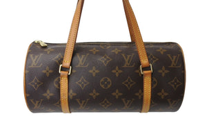 LOUIS VUITTON ルイヴィトン パピヨンPM 26 筒形 ハンドバック ブラウン モノグラム M51386 美品 中古 4c069904