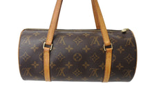 画像をギャラリービューアに読み込む, LOUIS VUITTON ルイヴィトン パピヨンPM 26 筒形 ハンドバック ブラウン モノグラム M51366 美品 中古 4c069904