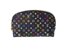 画像をギャラリービューアに読み込む, 極美品 LOUIS VUITTON ルイヴィトン ポシェットコスメティック ポーチ M47355 PVC ブラック マルチカラー 中古 4c069906