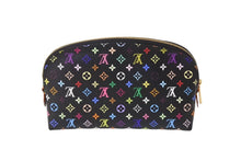 画像をギャラリービューアに読み込む, 極美品 LOUIS VUITTON ルイヴィトン ポシェットコスメティック ポーチ M47355 PVC ブラック マルチカラー 中古 4c069906