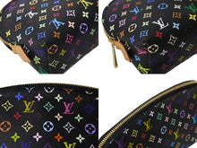 画像をギャラリービューアに読み込む, 極美品 LOUIS VUITTON ルイヴィトン ポシェットコスメティック ポーチ M47355 PVC ブラック マルチカラー 中古 4c069906