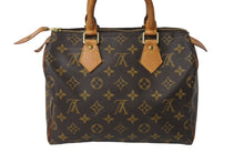 Load image into Gallery viewer, LOUIS VUITTON ルイヴィトン スピーディ25 ハンドバッグ M41109 旧型 モノグラム PVC レザー ゴールド金具 ブラウン 美品 中古 4c069908