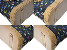 画像をギャラリービューアに読み込む, 極美品 LOUIS VUITTON ルイヴィトン アルマPM ハンドバッグ モノグラム M40444 PVC ヌメ革 ブラック マルチカラー ゴールド 中古 4c069910