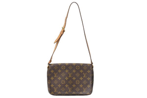 LOUIS VUITTON ルイヴィトン モノグラム ミュゼットタンゴ ショルダーバッグ M51388 ロゴ 斜め掛け 鞄 ゴールド金具 美品 中古 4c069914