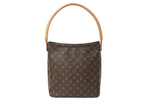 Load image into Gallery viewer, 極美品 LOUIS VUITTON ルイヴィトン ルーピングGM ハンドバッグ M51145 モノグラム PVC レザー ブラウン ゴールド金具 中古 4c069916