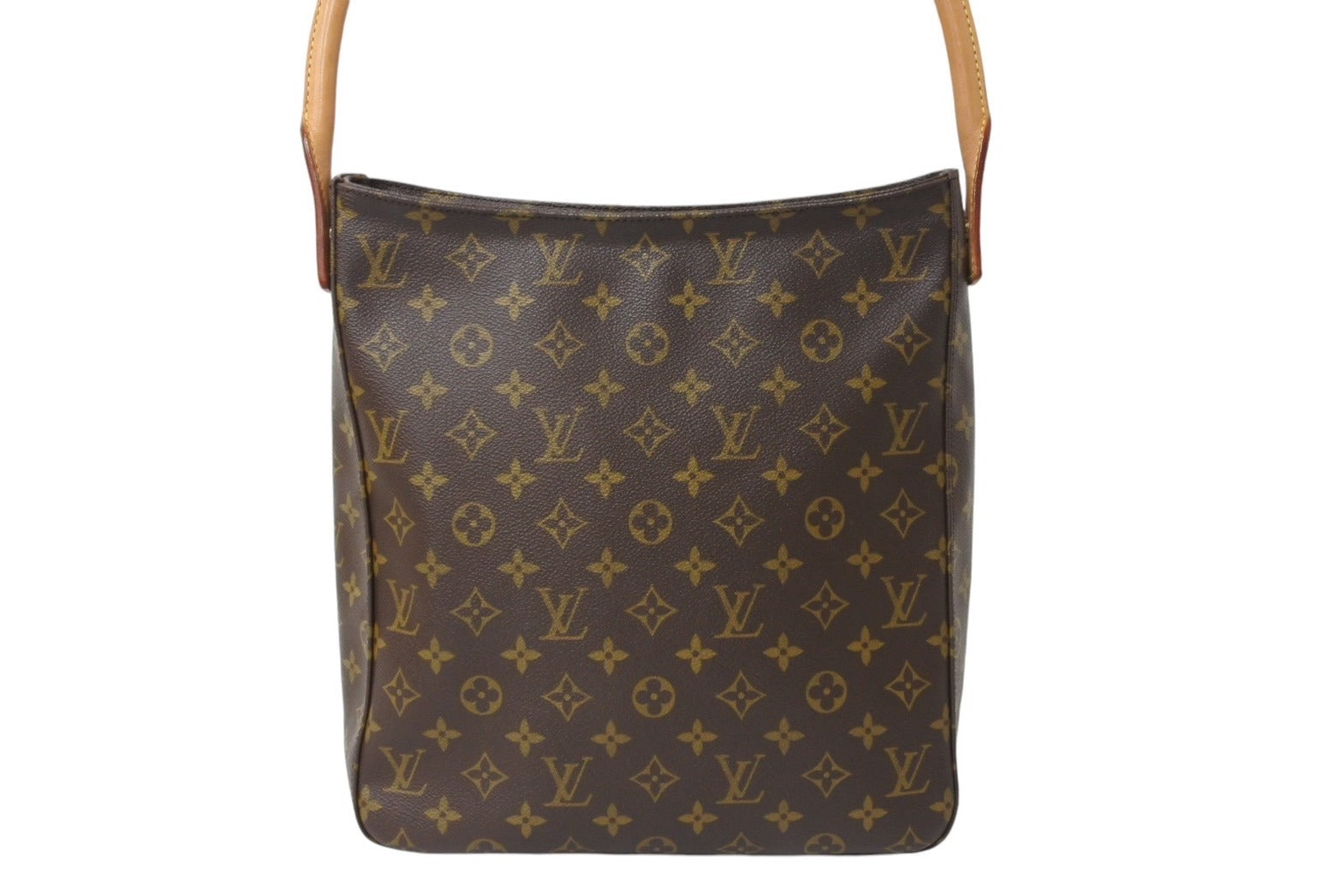 極美品 LOUIS VUITTON ルイヴィトン ルーピングGM ハンドバッグ M51145 モノグラム PVC レザー ブラウン ゴールド金具 中古  4c069916 – Casanova Vintage