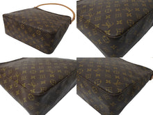 Load image into Gallery viewer, 極美品 LOUIS VUITTON ルイヴィトン ルーピングGM ハンドバッグ M51145 モノグラム PVC レザー ブラウン ゴールド金具 中古 4c069916