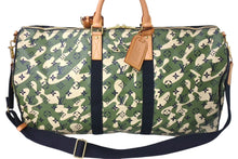 画像をギャラリービューアに読み込む, 新品同様 LOUIS VUITTON ルイヴィトン ×村上隆 キーポルバンドリエール55 モノグラムモフラージュ M95774 ゴールド金具 中古4c069918