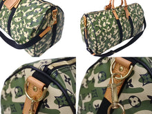 画像をギャラリービューアに読み込む, 新品同様 LOUIS VUITTON ルイヴィトン ×村上隆 キーポルバンドリエール55 モノグラムモフラージュ M95774 ゴールド金具 中古4c069918