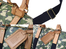 画像をギャラリービューアに読み込む, 新品同様 LOUIS VUITTON ルイヴィトン ×村上隆 キーポルバンドリエール55 モノグラムモフラージュ M95774 ゴールド金具 中古4c069918