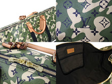 画像をギャラリービューアに読み込む, 新品同様 LOUIS VUITTON ルイヴィトン ×村上隆 キーポルバンドリエール55 モノグラムモフラージュ M95774 ゴールド金具 中古4c069918