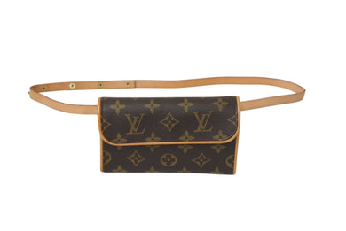 LOUIS VUITTON ルイヴィトン ウエスト ショルダーバッグ M51855 モノグラム ポシェットフロランティーヌ ブラウン 美品 中古 4c069921